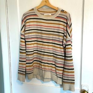 REI Waffle Striped Sweater